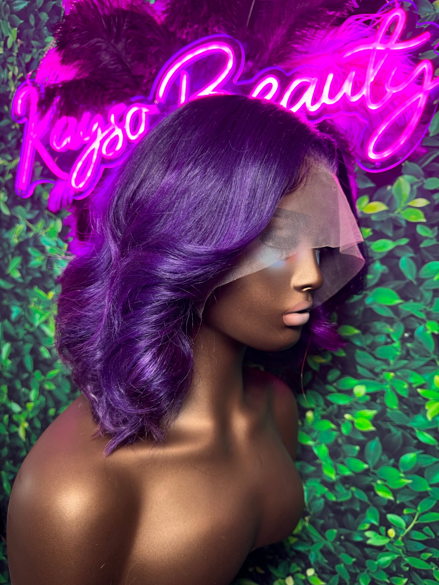 Purple Bob Wig